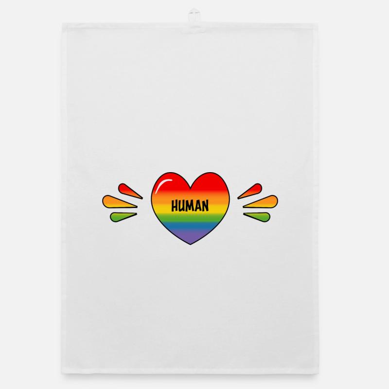 Regenbogen Schwuler Mensch Organic Geschirrtuch