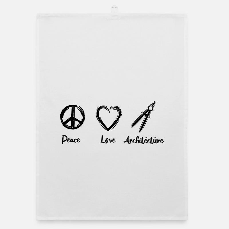Peace Love Architecture Organic dish towel