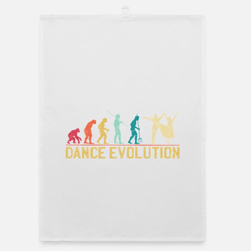 Tanz-Evolution-Silhouette-Design Organic Geschirrtuch