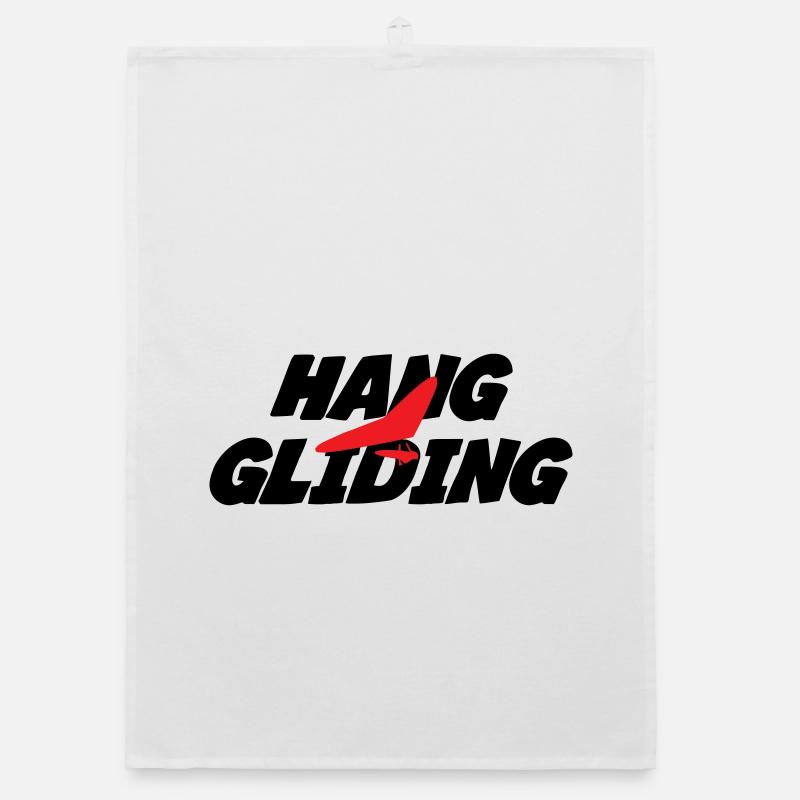 Graphisme Hang Gliding Rouge Intense Torchon bio