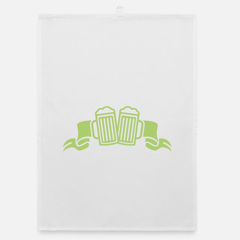 Grüne Biergläser Feierstunde Organic Geschirrtuch