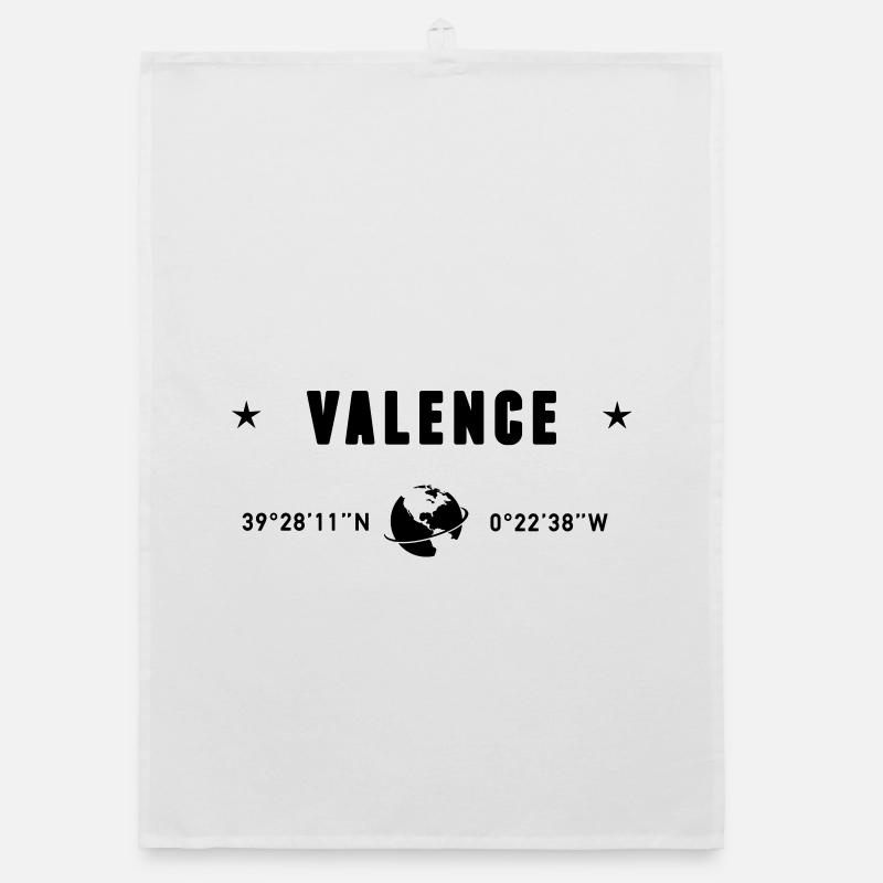 Valence, Espagne, coordonnées GPS, globe Torchon bio