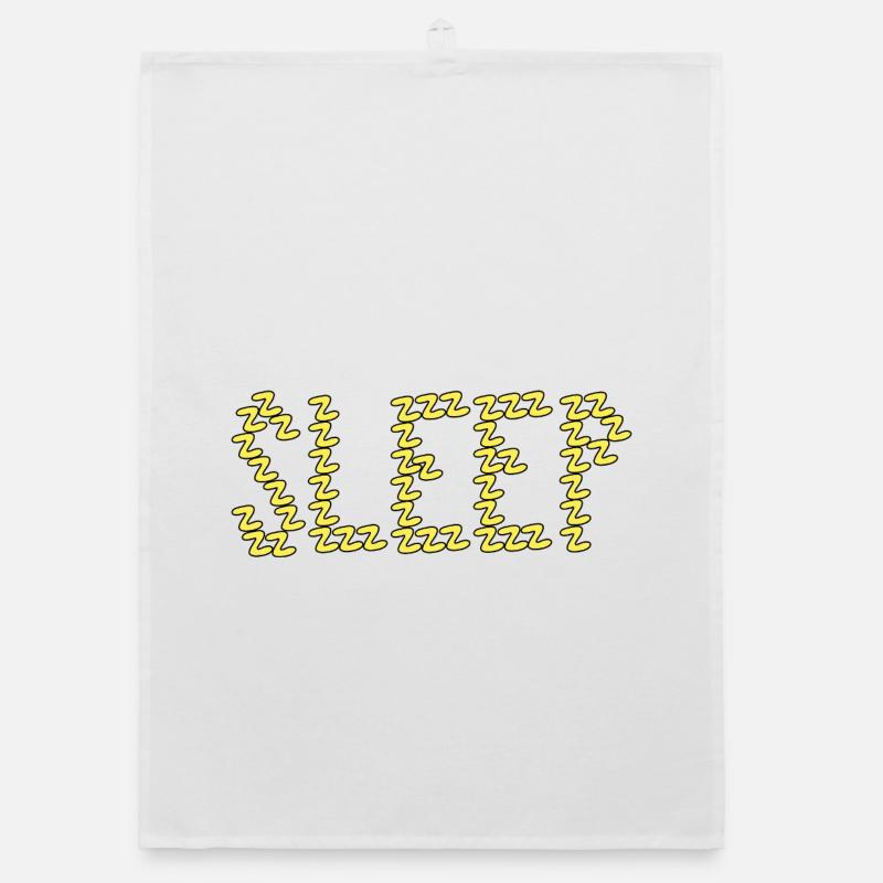 Sleep typography Organic dish towel