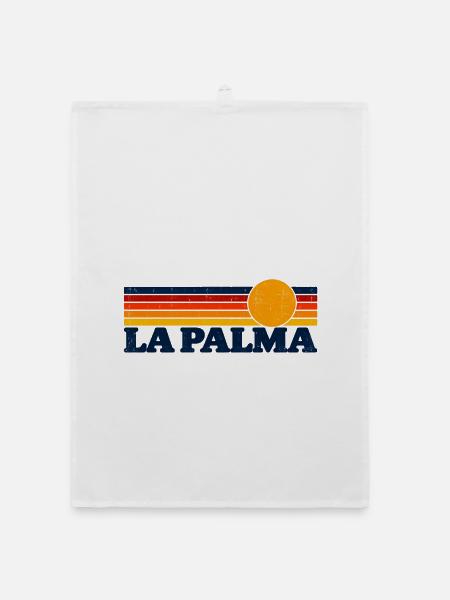La Palma - Kanaren - Insel - Spanien - Espana  - Organic Geschirrtuch - Weiß - Vorne