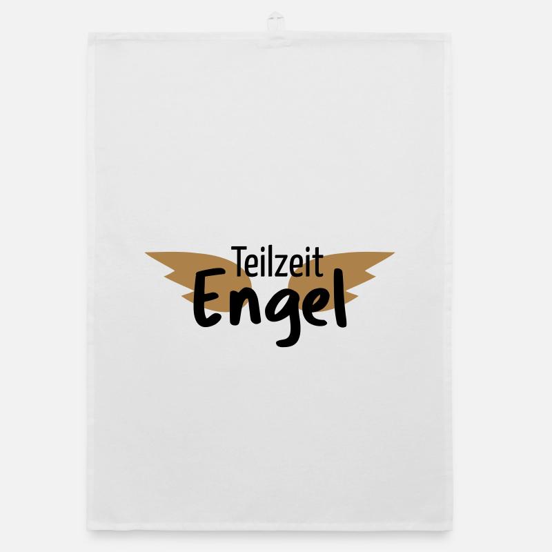 Engel Teilzeitengel Flügel Held Heldin Geschenk Organic Geschirrtuch