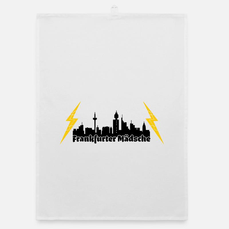 Frankfurter Maedsche ffm skyline - Organic Geschirrtuch - Weiß