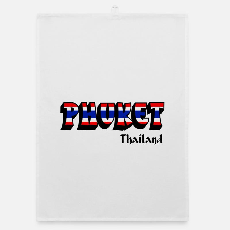 Design du drapeau de la Thaïlande à Phuket Torchon bio