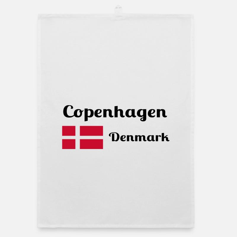 Copenhague, Danemark - Imprimés élégants Torchon bio