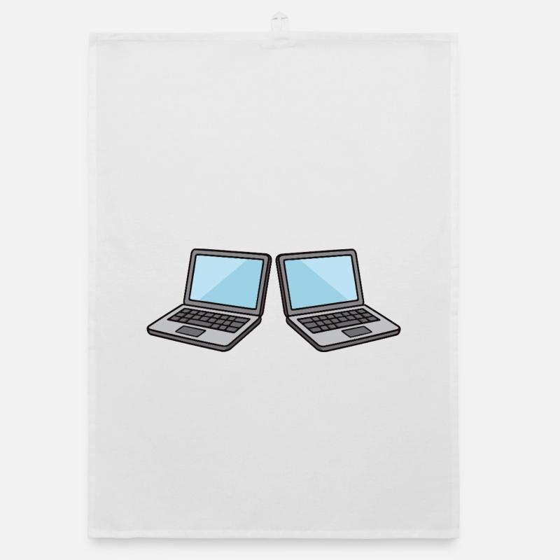 Collaboration avec les ordinateurs portables doubles Torchon bio