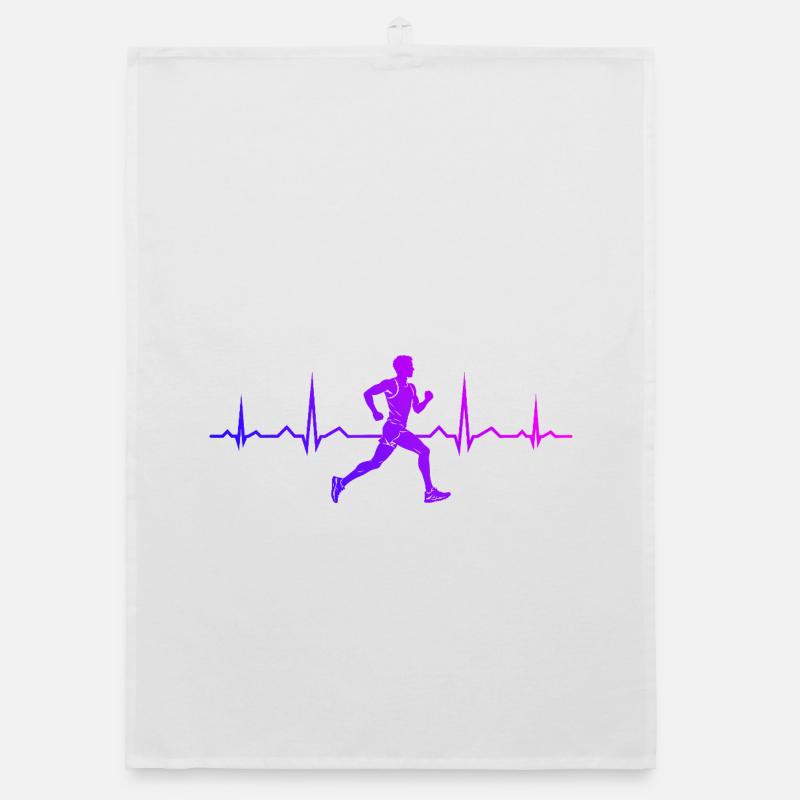 Gift idea for a runner with running Organic dish towel