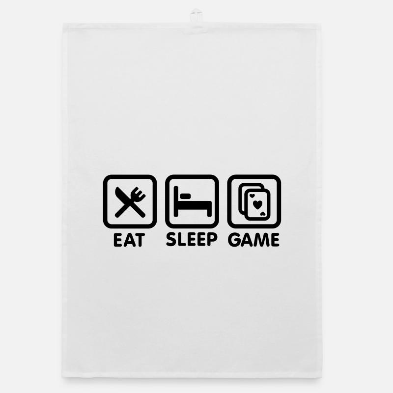 Eat - Sleep - Game \ poker game Organic dish towel