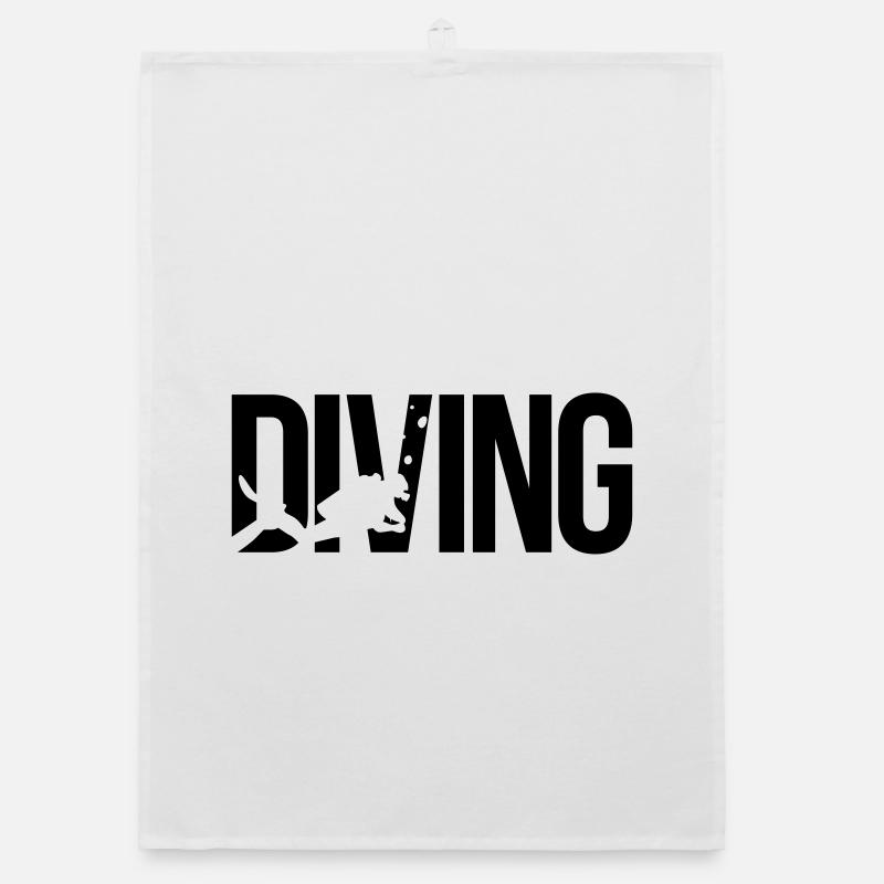 diving scuba Organic dish towel