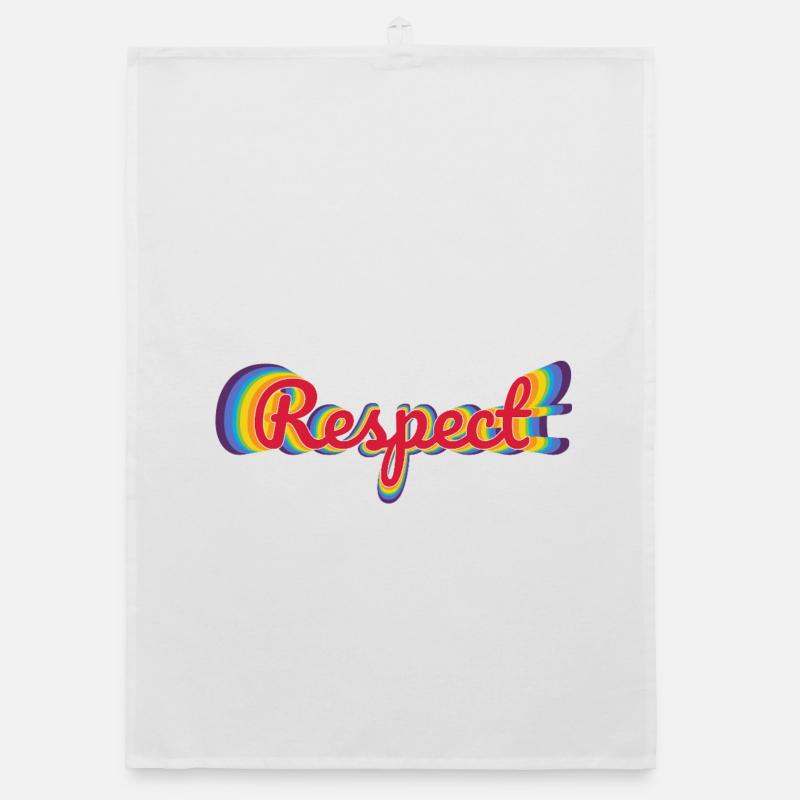 Le respect dans la conception de l’arc-en-ciel Torchon bio