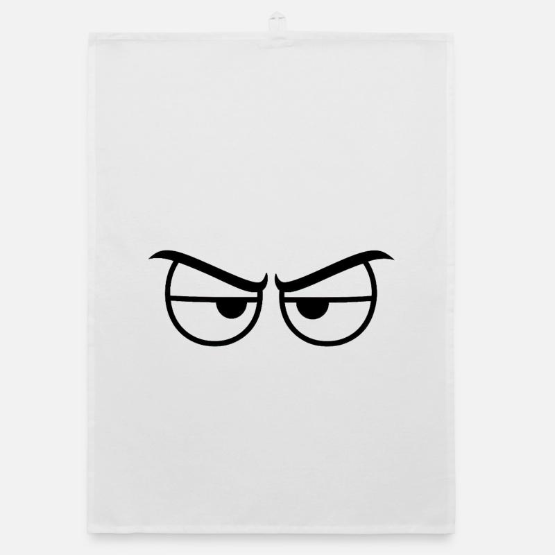 Angry Eyes Expression Organic dish towel