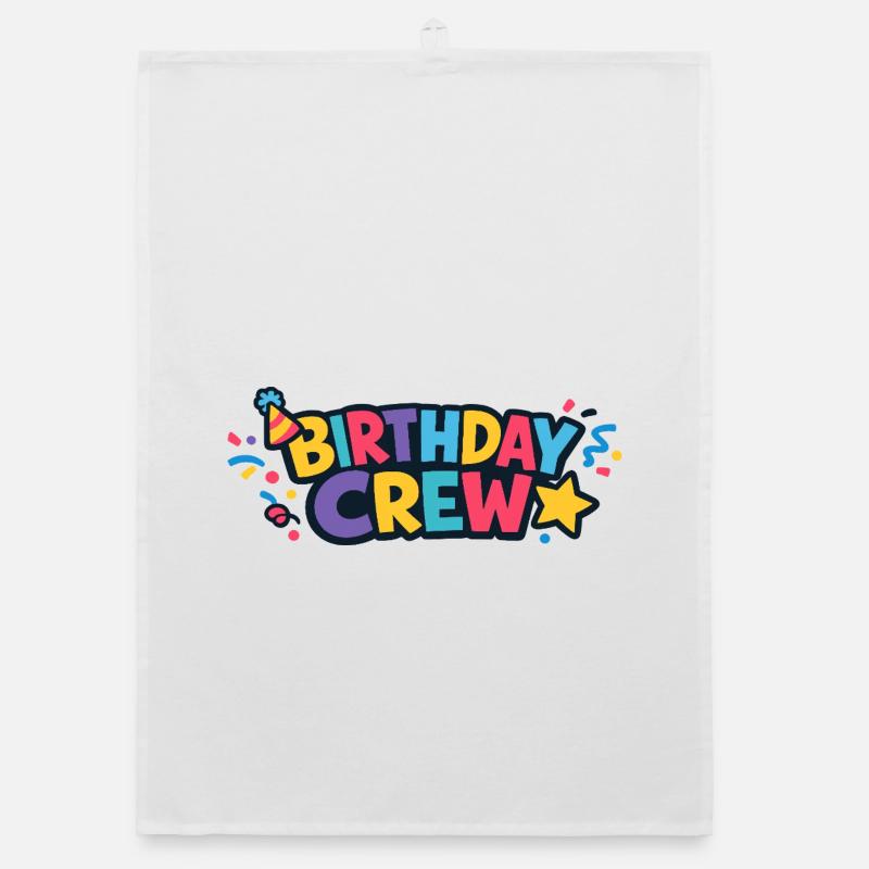 Birthday Crew Farbexplosion Organic Geschirrtuch