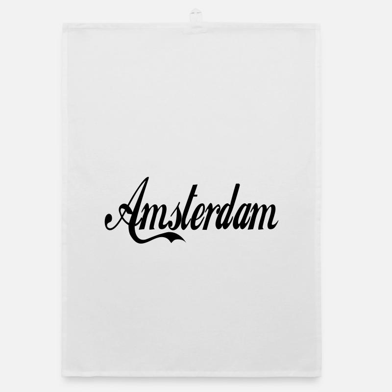 Amsterdam - couleur personnalisable - Torchon bio - blanc