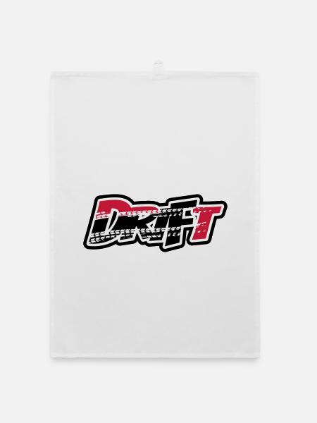 Drift Motorsport - Organic Geschirrtuch - Weiß - Vorne