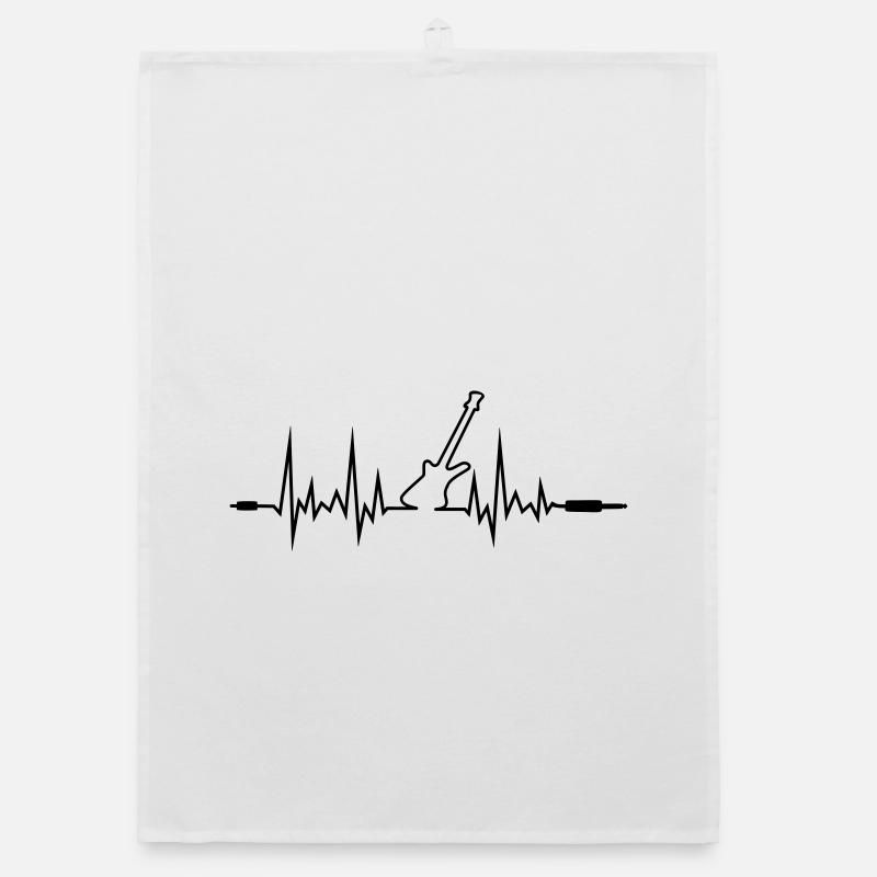 Wave Gitarre mit Klinkenstecker-Enden Organic Geschirrtuch