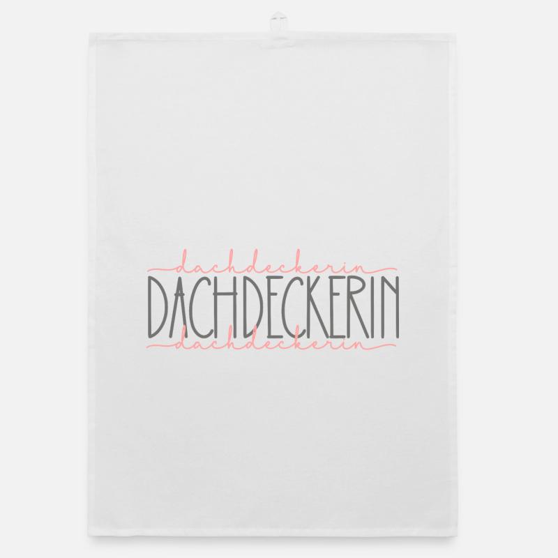 Dachdeckerin Geschenk Handwerkerin Beruf Organic Geschirrtuch