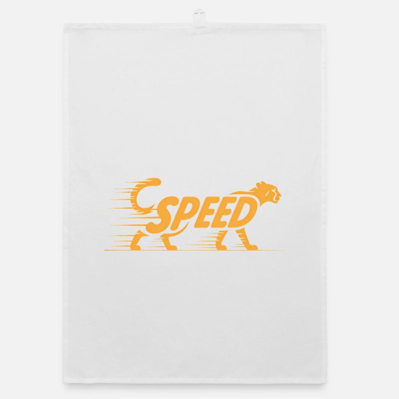 Cheetah Speed - Logo de chat cool Torchon bio
