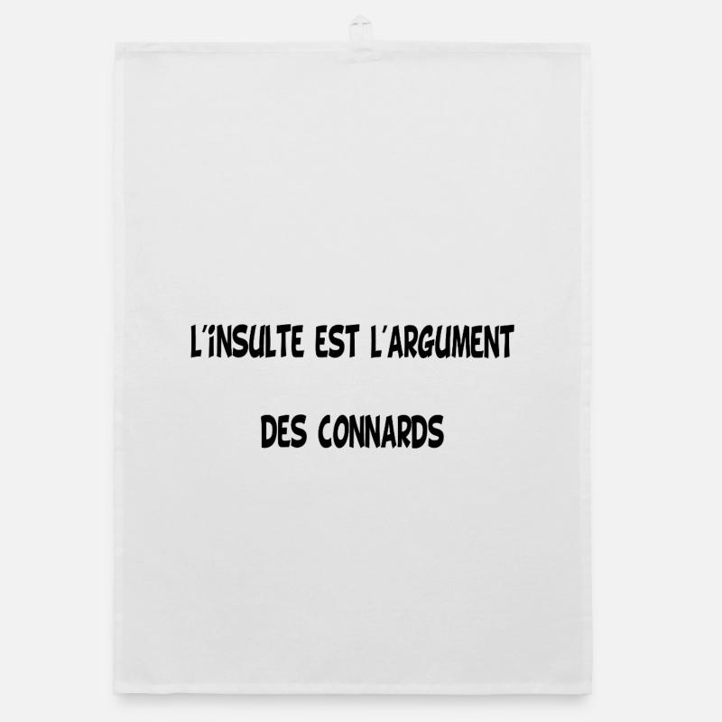 L'insulte (noir) Torchon bio