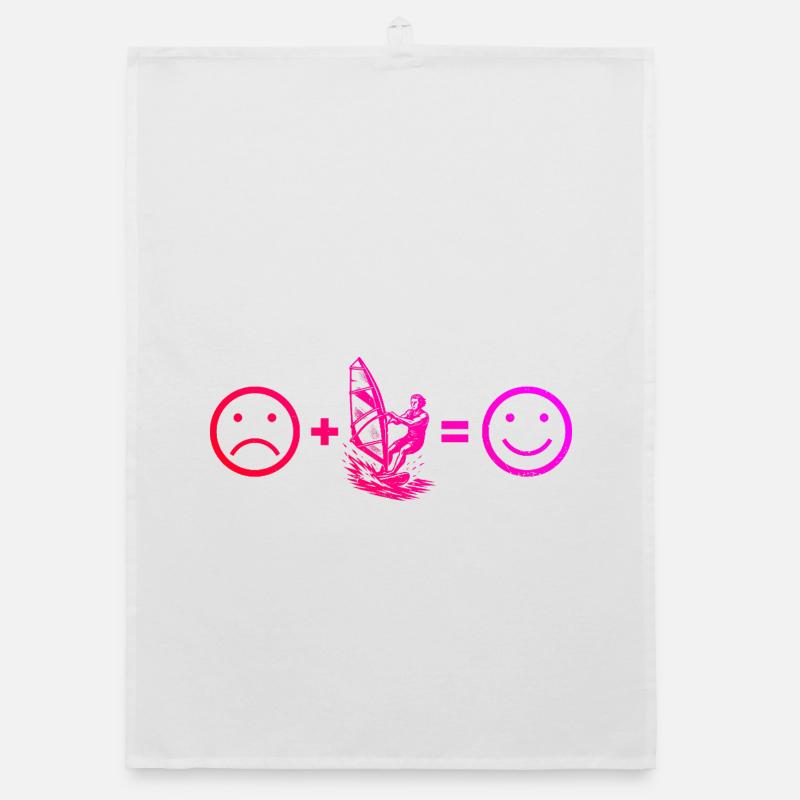 I love windsurfing cool motif for windsurf Organic dish towel