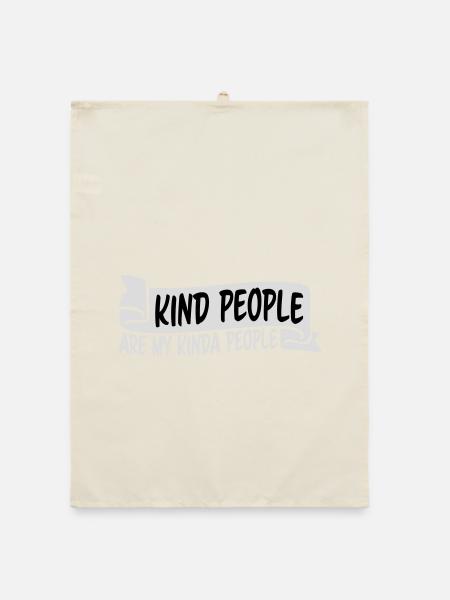 Kind People Are My Kinda People Friendliness - Organic dish towel - nature - Front
