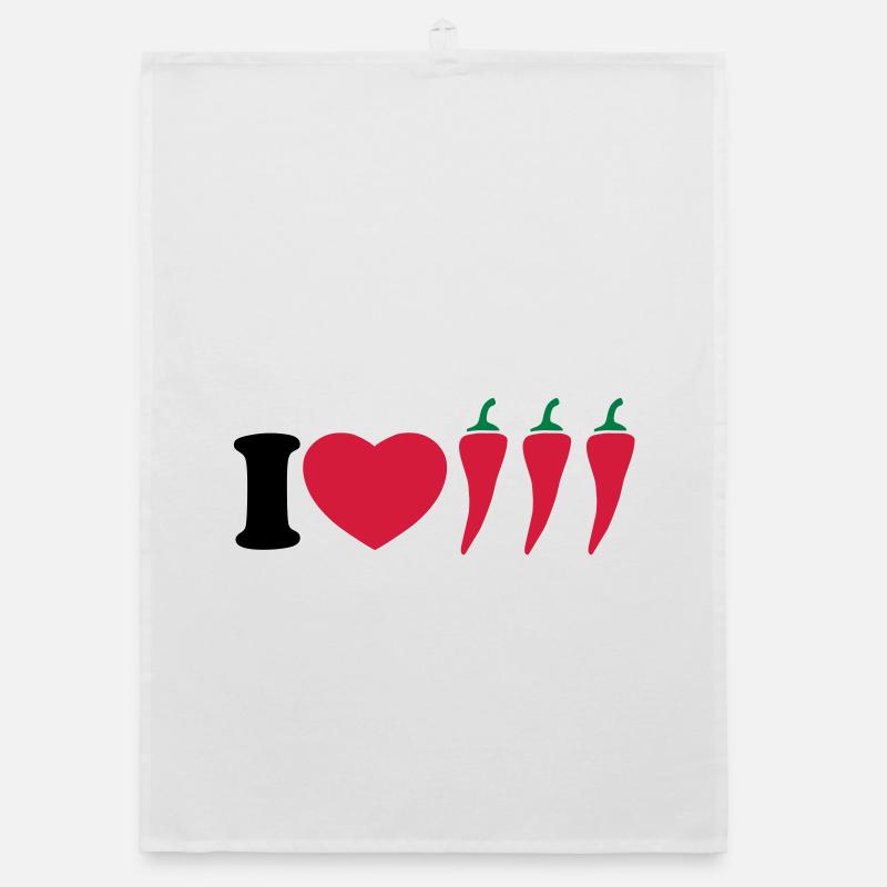 I love chilli - J'aime le piment Torchon bio