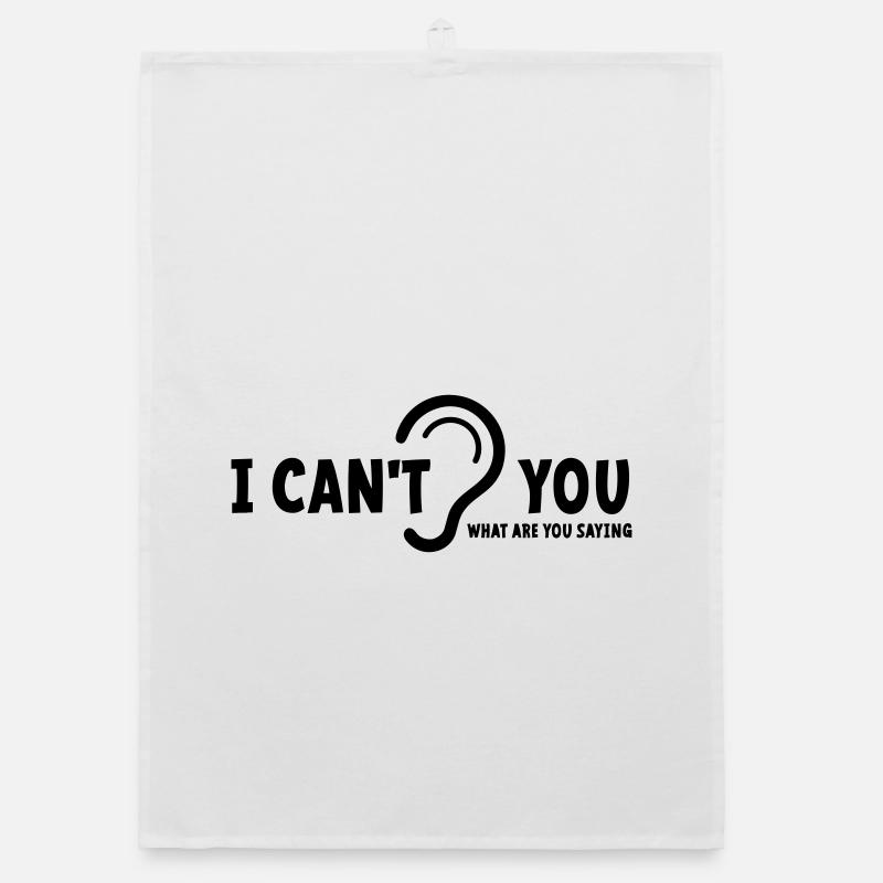 Sourd, malentendant, surdité, signe de perte auditive Torchon bio