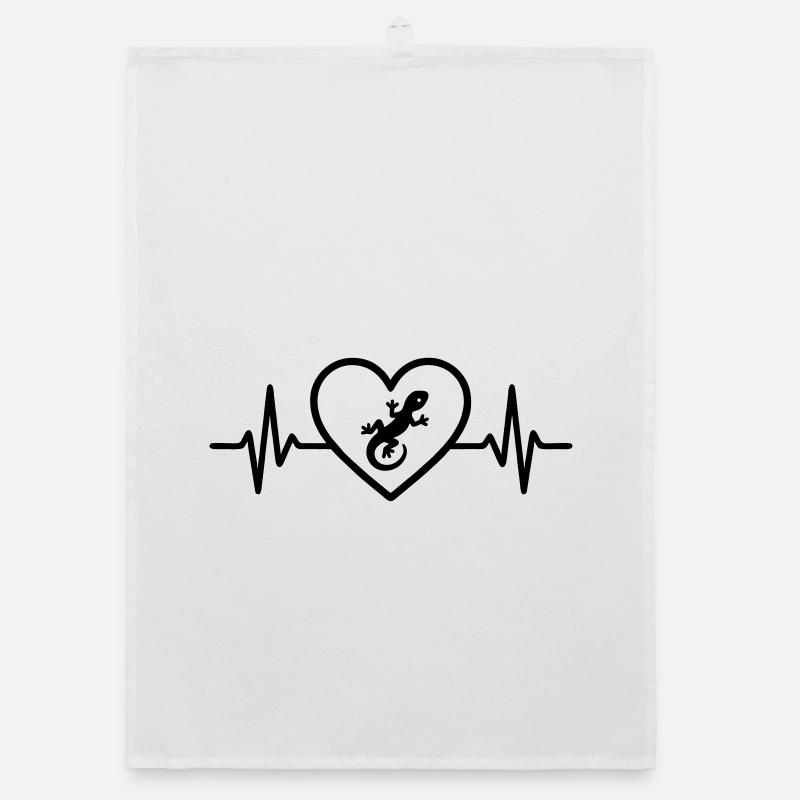 Eidechse Herz Organic Geschirrtuch