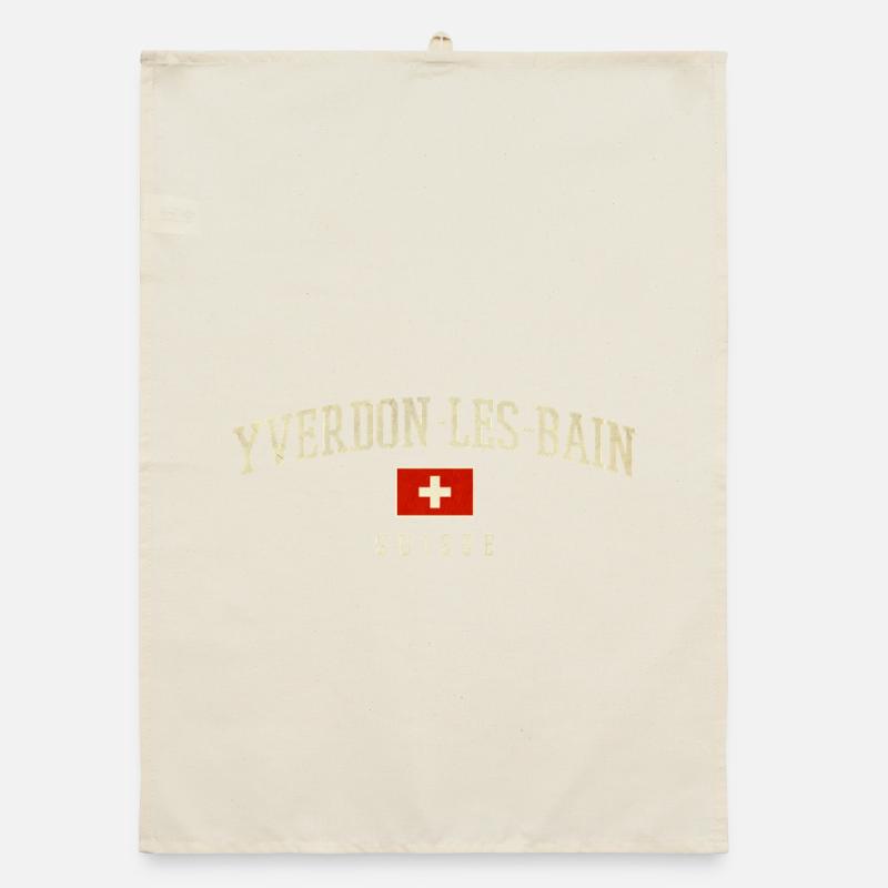Yverdon-les-Bains Schweizer Emblem Organic Geschirrtuch