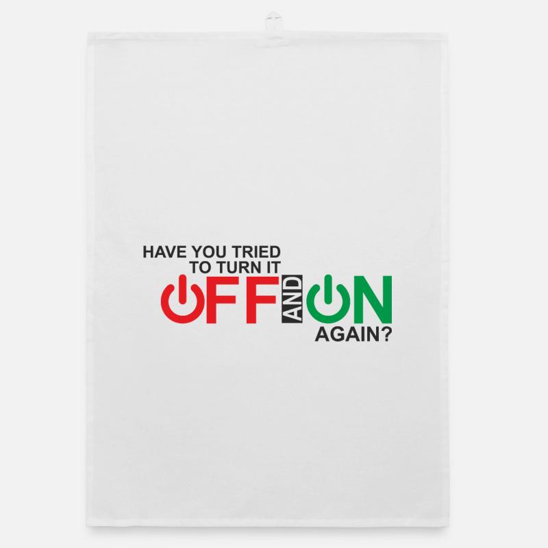 Lebendiges Design der Ein-/Aus-Taste Organic Geschirrtuch