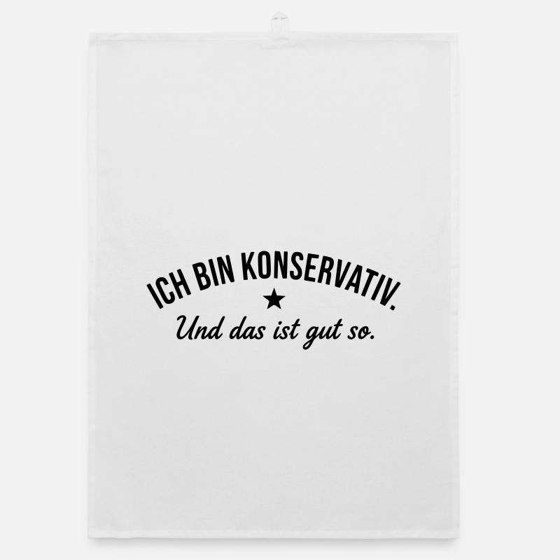 Konservativ - Organic Geschirrtuch - Weiß