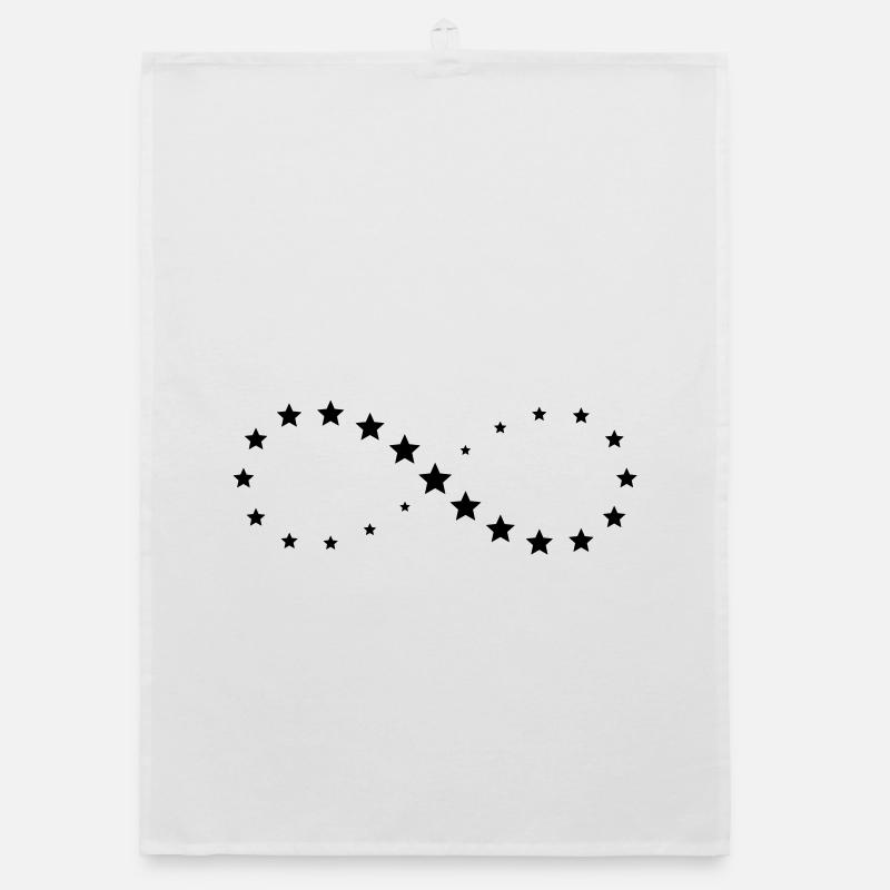 Étoiles étoiles infini signe cadeau chance Torchon bio