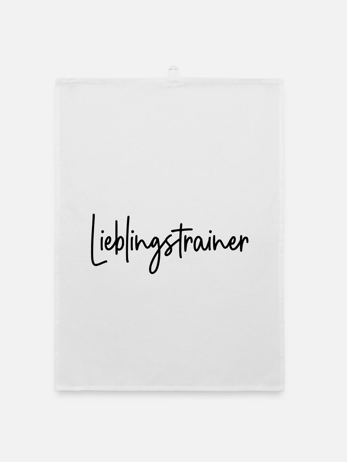 Lieblingstrainer Trainer - Organic Geschirrtuch - Weiß - Vorne