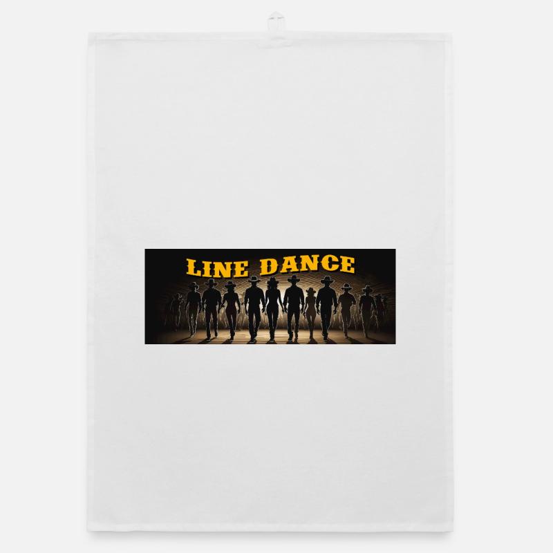 Line dance group dancing Organic dish towel