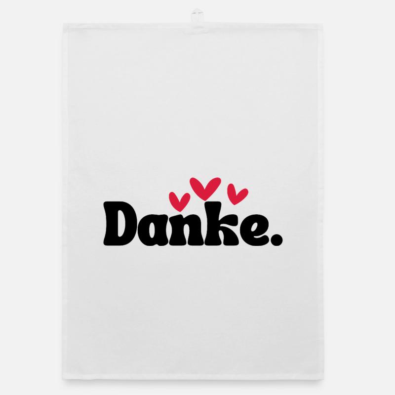 Three Hearts Doodle Pattern Organic dish towel