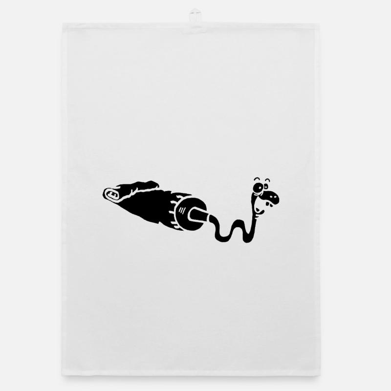 Gouache oder schwarze Schlange? Organic Geschirrtuch