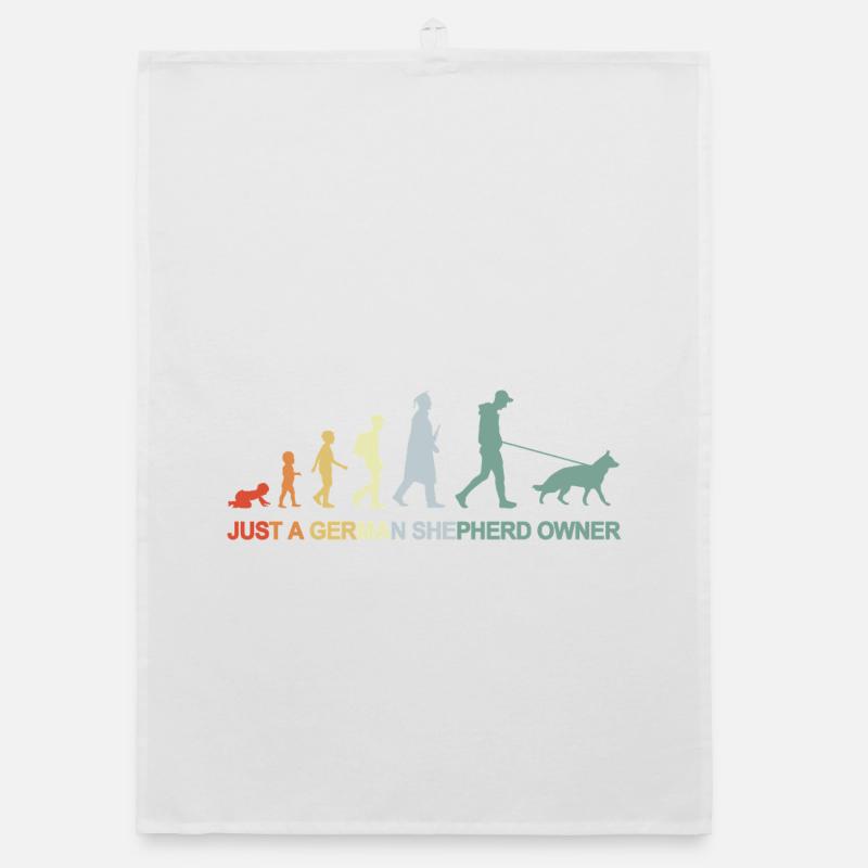 Evolution German Shepherd Owner Organic dish towel