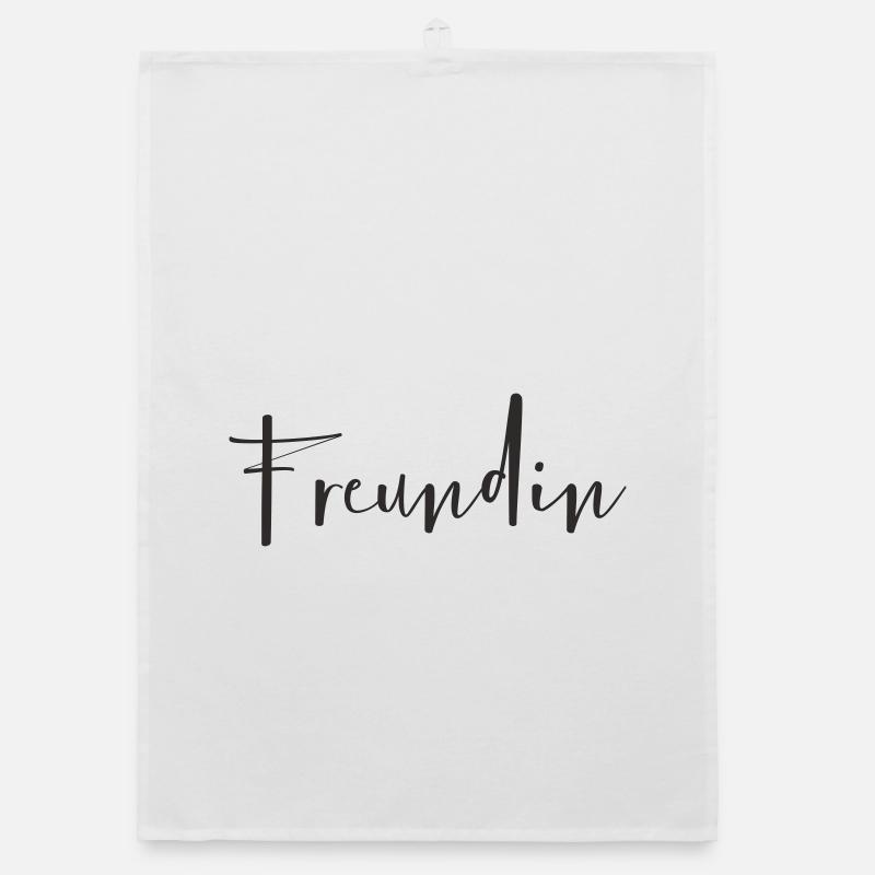 Girlfriend – Loving Text Design Organic dish towel