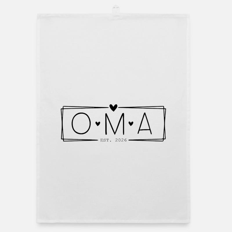 Oma Großmutter 2026 Organic Geschirrtuch