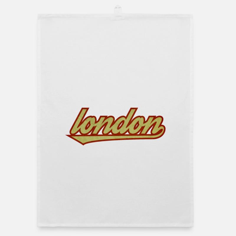 London Retro Script Logo Organic dish towel