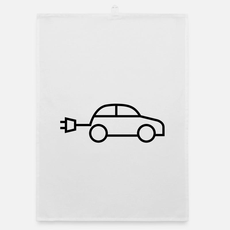 Elektroauto e-auto electric car Organic Geschirrtuch