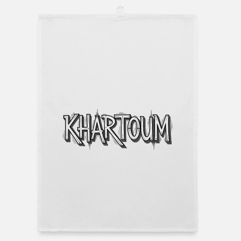 Lettrage de Khartoum dans le style graffiti Torchon bio