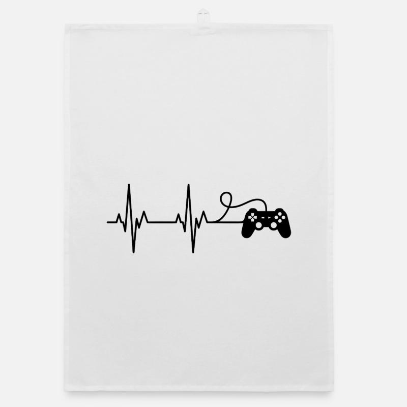 Heartbeat Gaming Controller Organic dish towel