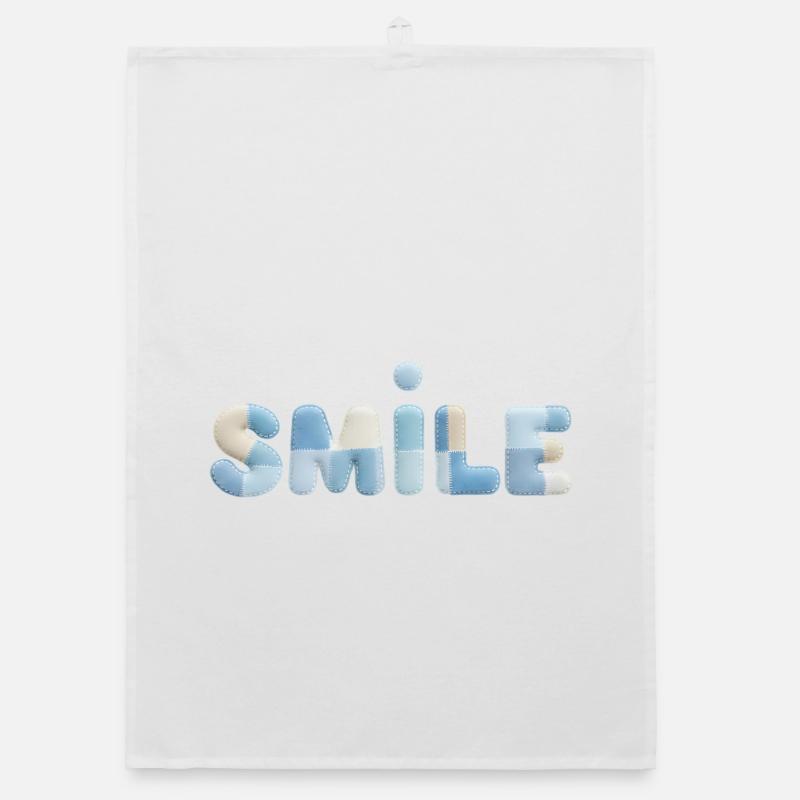 Lettrage Stitch Patch Smile Torchon bio