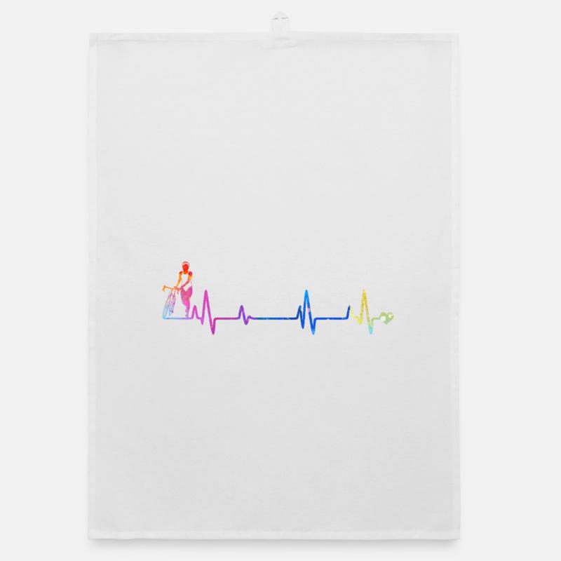 Rainbow Pulse Silhouette Organic dish towel