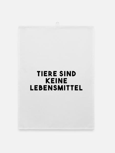 Vegan Spruch - Organic Geschirrtuch - Weiß - Vorne