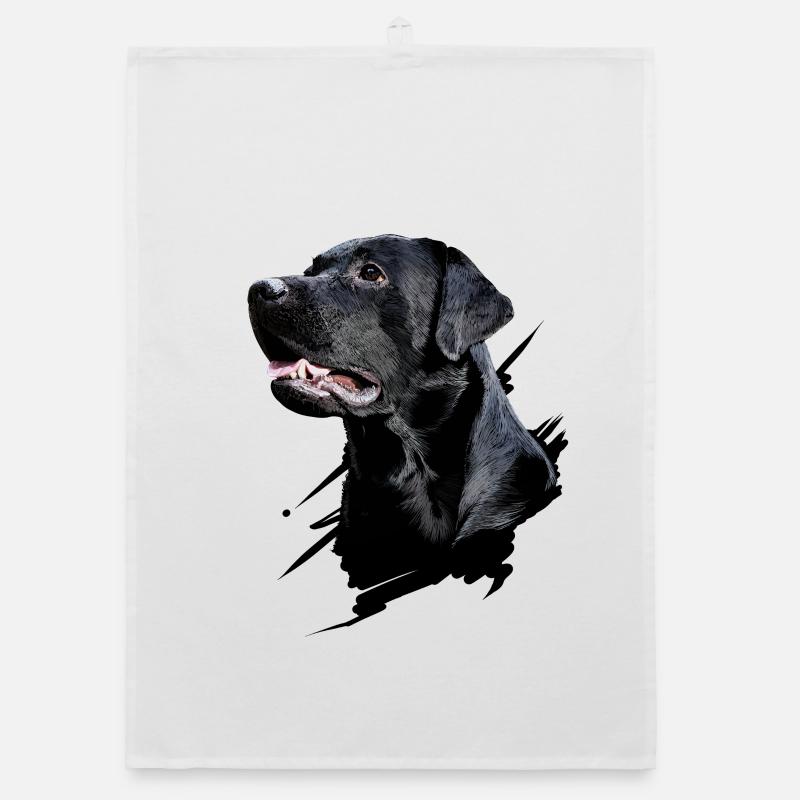 Labrador - Organic Geschirrtuch - Weiß