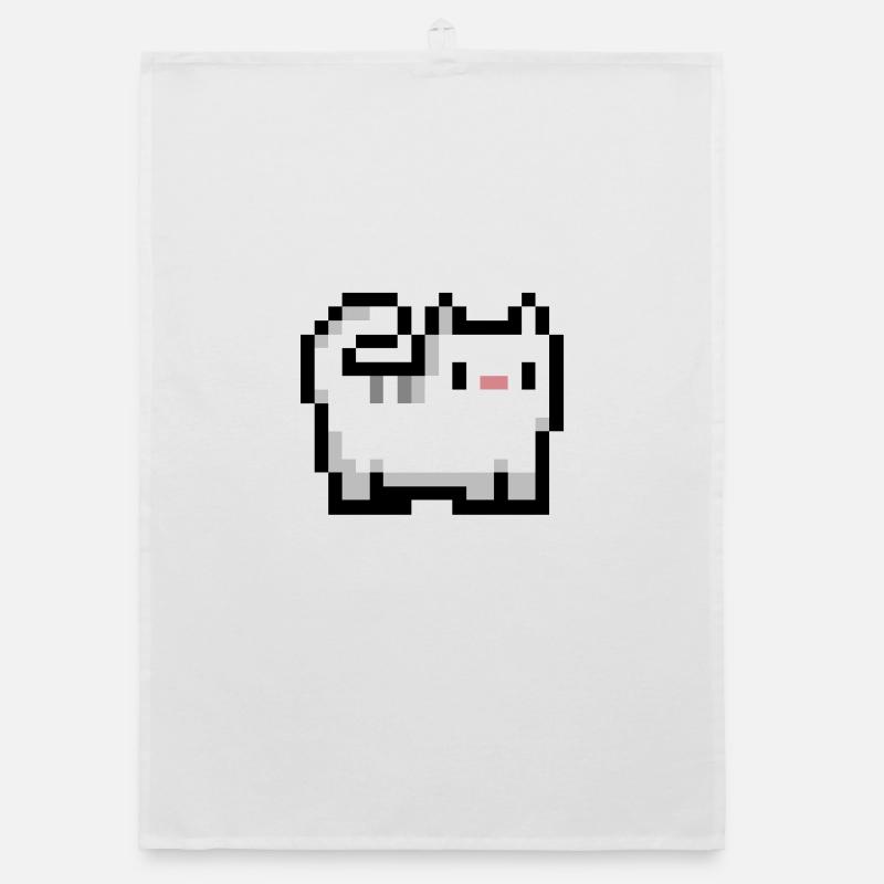 Retro Katze Organic Geschirrtuch